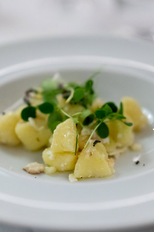 Culinaria - dettaglio di un piatto con patate - Hotel Trenker
