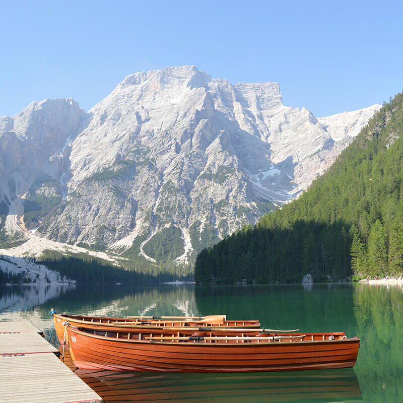 Lago di Braies - dettaglio della barca - Hotel Trenker